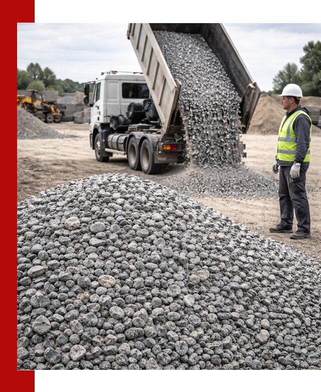 Доставка и продажа гранитного щебня фракции 5-20 в октябрьском