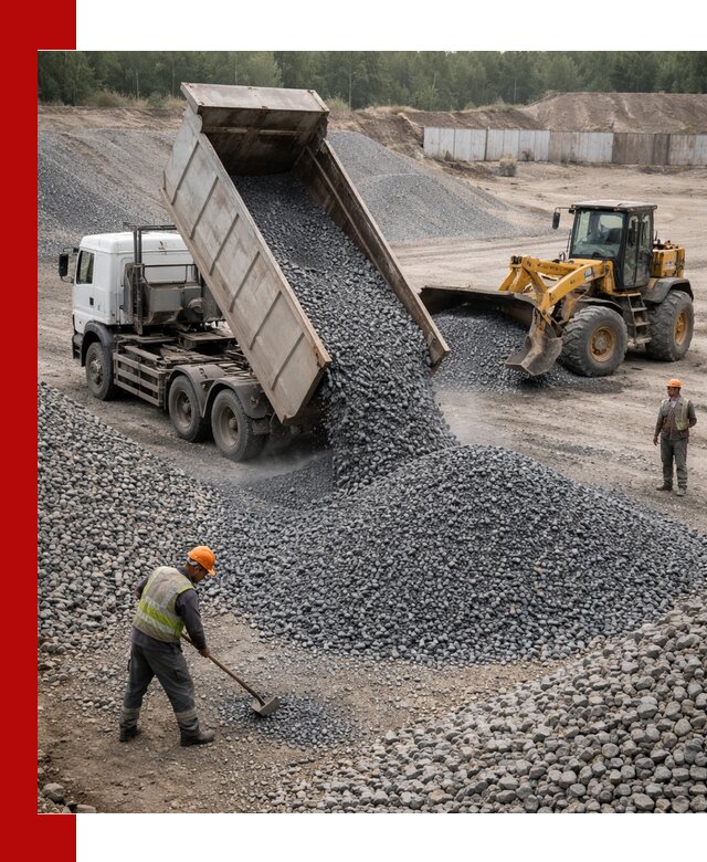 Щебень габбро-диабаз фр. 5-20 с доставкой в октябрьском