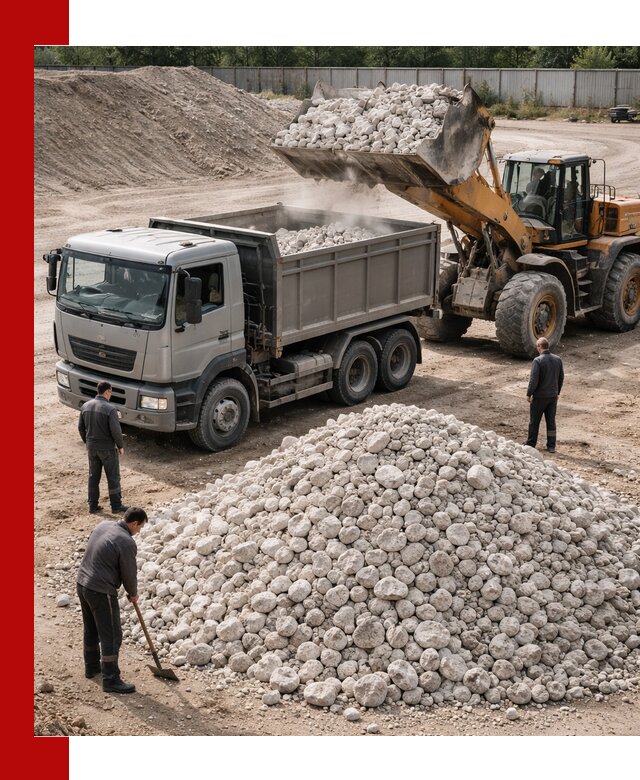 Известняковый щебень фракция 70–150 с доставкой в октябрьском