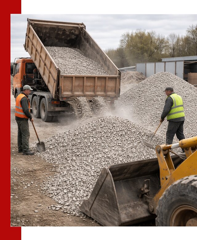 Доломитовый щебень фракции 5-20 с доставкой в октябрьском
