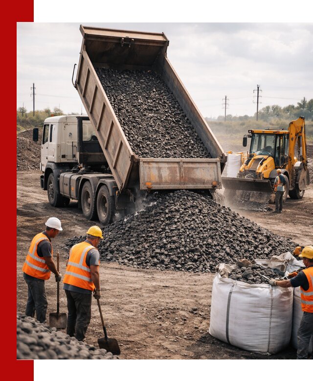 Шлаковый щебень фракция 40-70 с доставкой в октябрьском