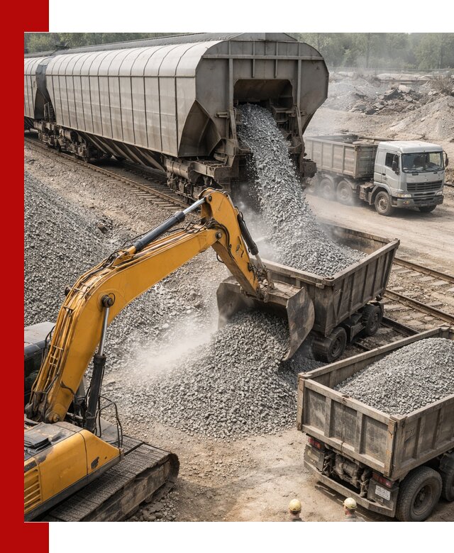 Доставка железнодорожного щебня в октябрьском крупными партиями быстрого отгруза