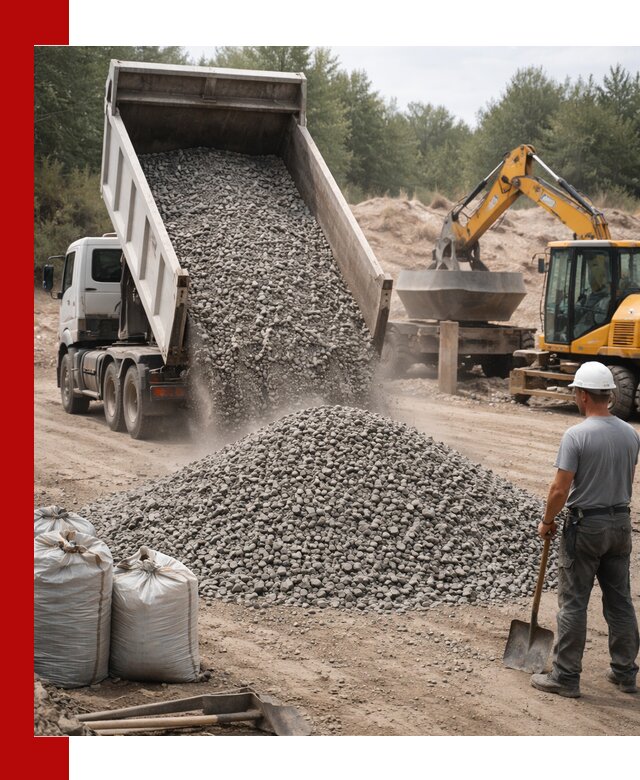 Доставка и продажа бетонного щебня в октябрьском