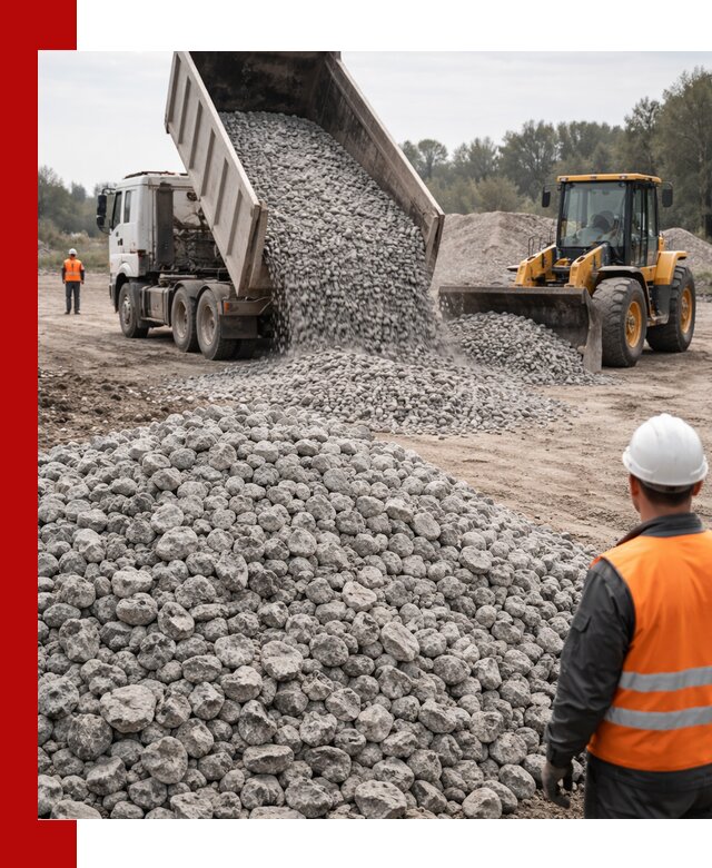 Доставка бетонного щебня фракции 20-40 в октябрьском