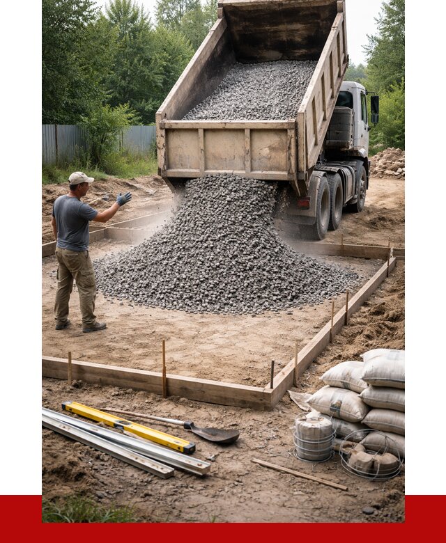 Купить щебень для фундамента в октябрьском от 4661 р. | ПРОНЕРУДКтб