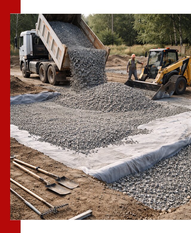 Щебень для фундамента с доставкой в октябрьском