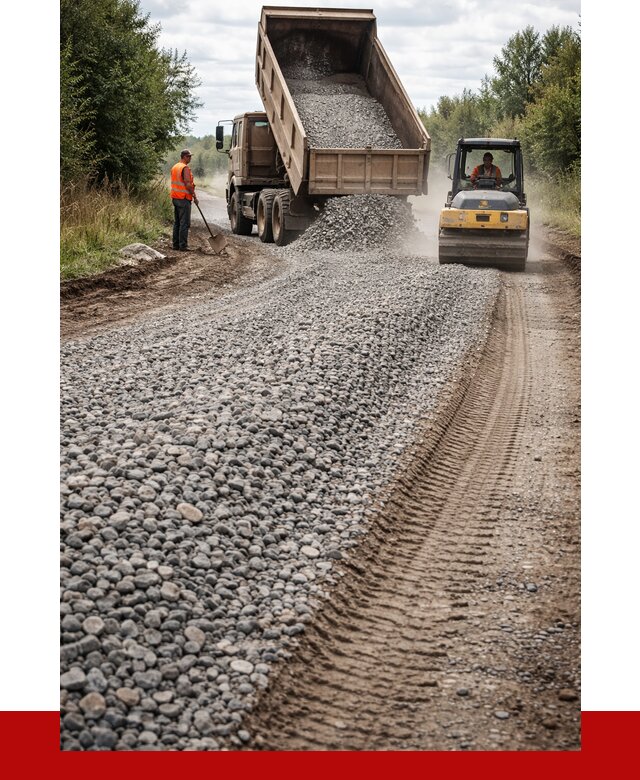 Щебень для отсыпки дороги в октябрьском от 2796 р. ПРОНЕРУДКтб