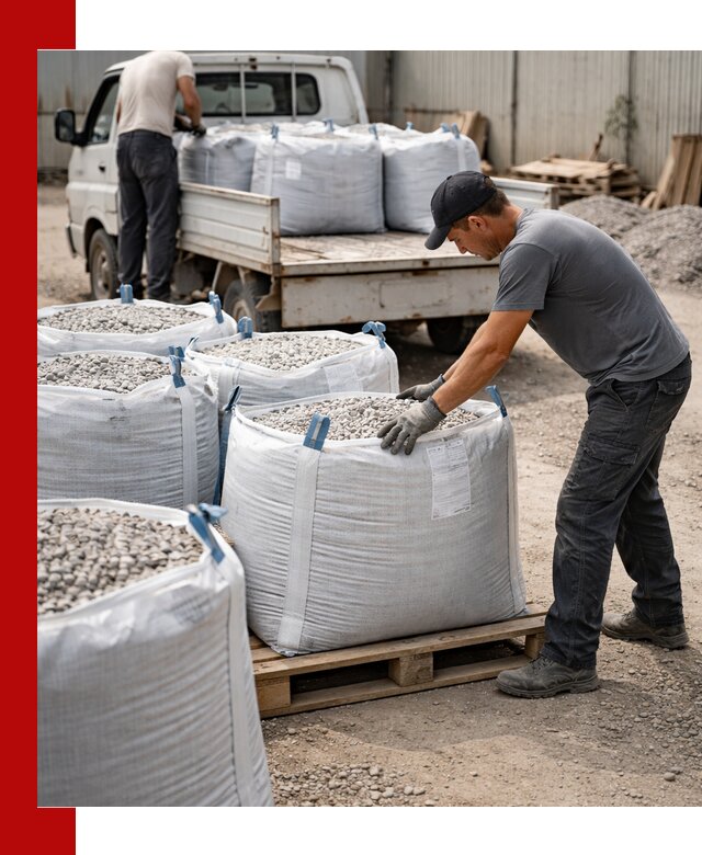 Доставка щебня в мешках по выгодным ценам в октябрьском