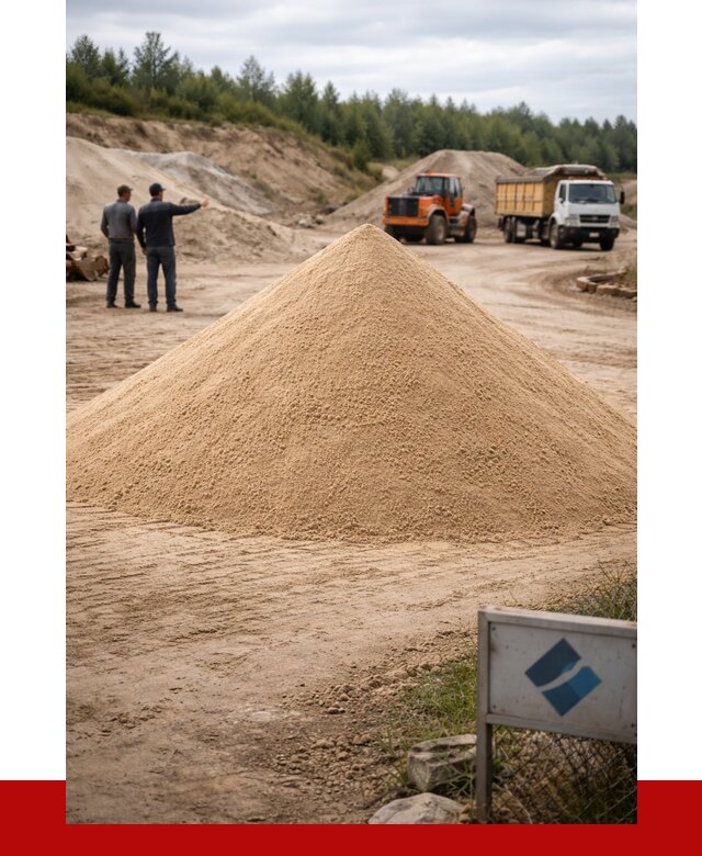 Карьерный песок навалом в октябрьском от 1864 р. | ПРОНЕРУДКтб