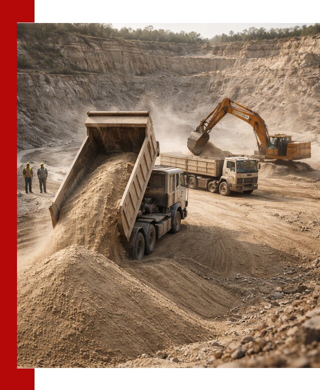 Карьерный песок навалом с доставкой в октябрьском