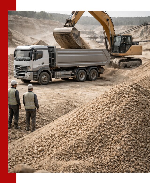 Карьерный крупнозернистый песок с доставкой в октябрьском