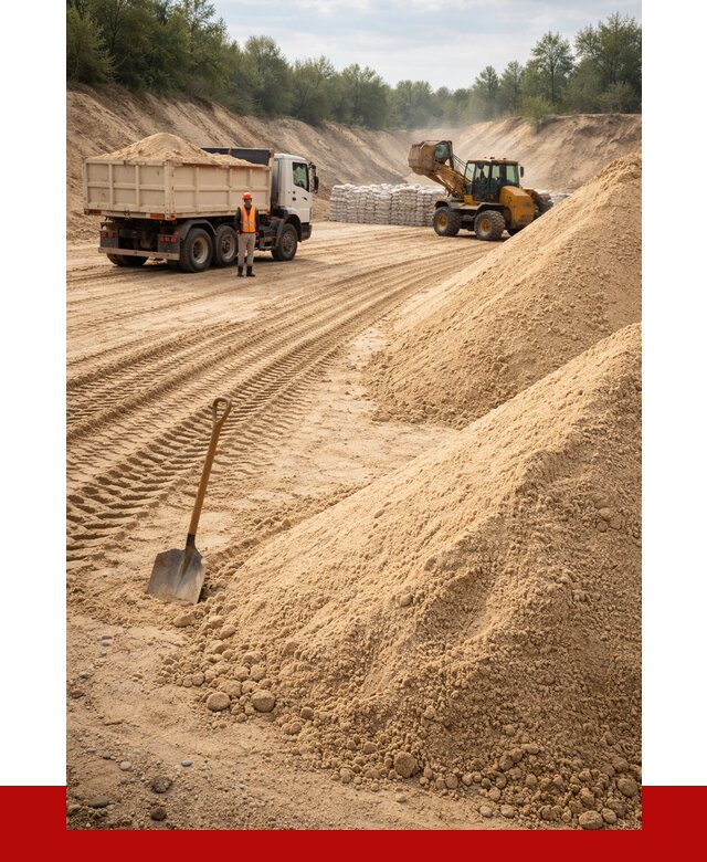 Карьерный песок мелкозернистый в октябрьском от 9321 р. | ПРОНЕРУДКтб