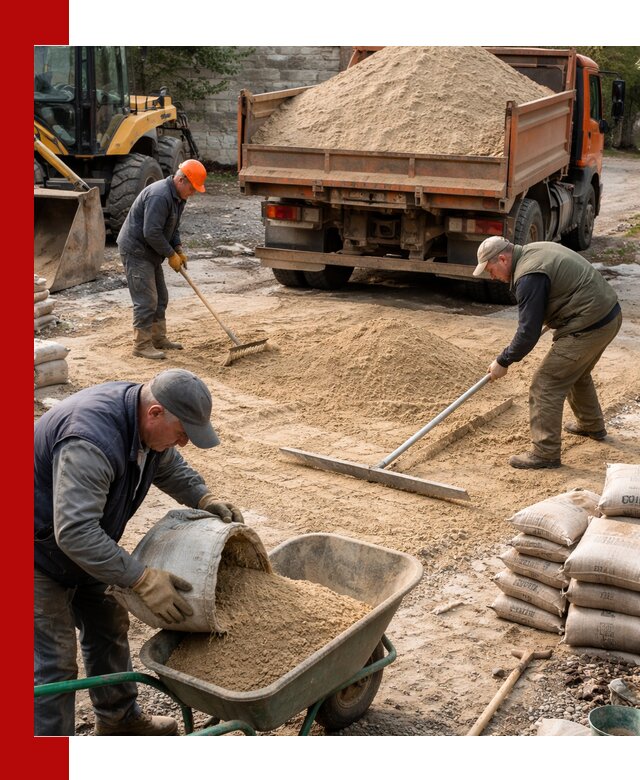 Поставка песка для стяжки в октябрьском с быстрой доставкой
