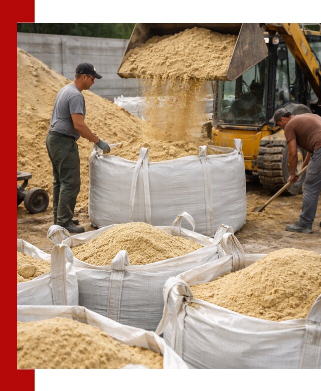 Поставка качественного песка для кладки в октябрьском