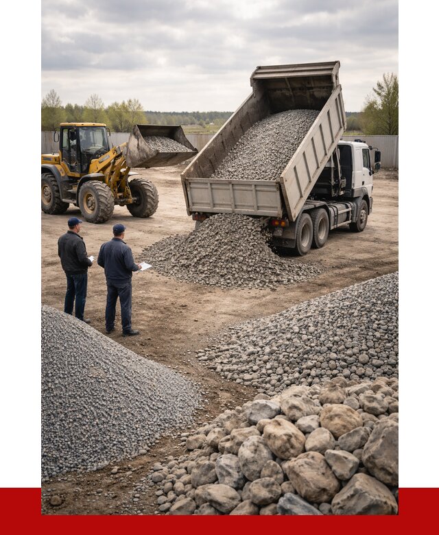 Гравий и камень с доставкой в октябрьском от 4350 р. - ПРОНЕРУДКтб