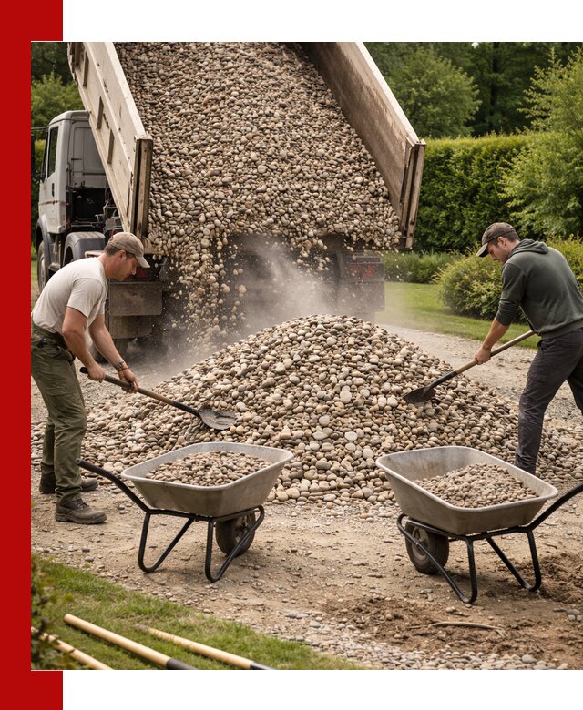 Доставка и продажа декоративной гальки в октябрьском