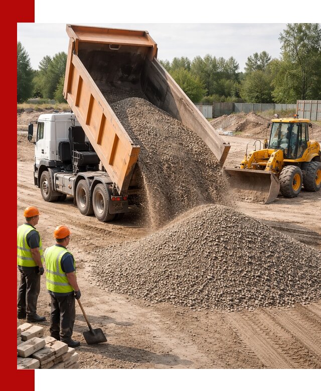 Доставка щебёночно-песчаной смеси ЩПС С7 в октябрьском