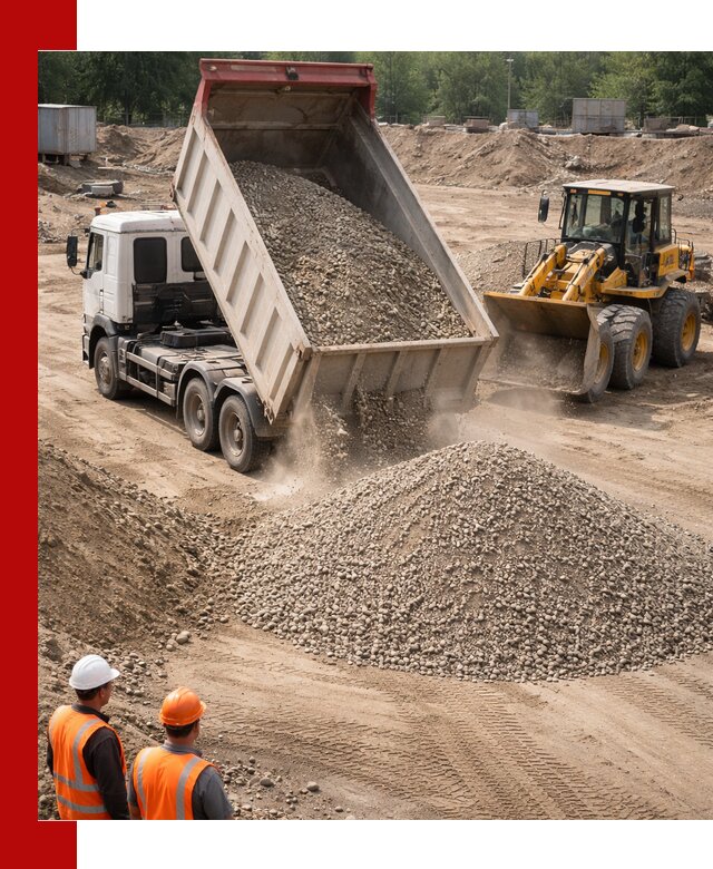 Щебень с песком (ЩГПС С2) с доставкой в октябрьском