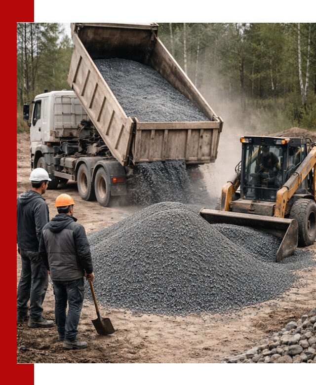 Гранитный отсев 0-5 с доставкой и разгрузкой в октябрьском