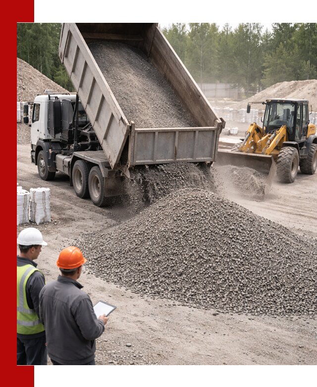 Доставка и продажа гранитного отсева 0-10 в октябрьском