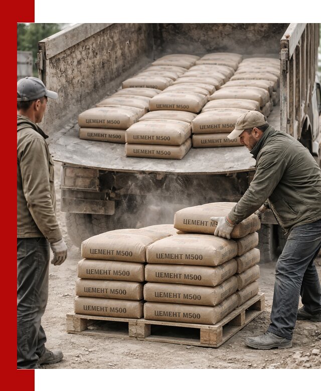 Цемент М500 с доставкой самосвалом в октябрьском