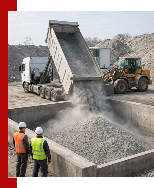 Доставка цемента навалом в октябрьском крупными партиями