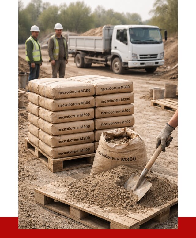 Пескобетон М300 в октябрьском с доставкой от 4816 р. за куб | ПРОНЕРУДКтб
