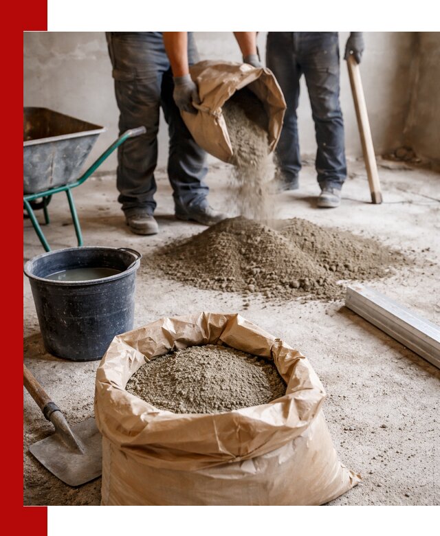 Доставка сухой смеси для стяжки в октябрьском