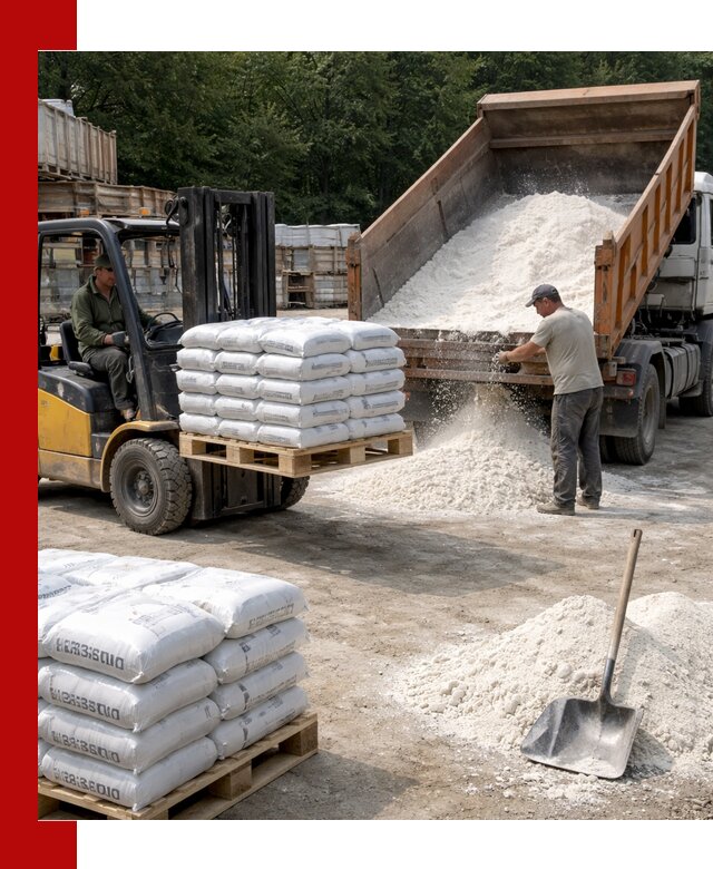 Доставка строительной извести оптом и в розницу в октябрьском