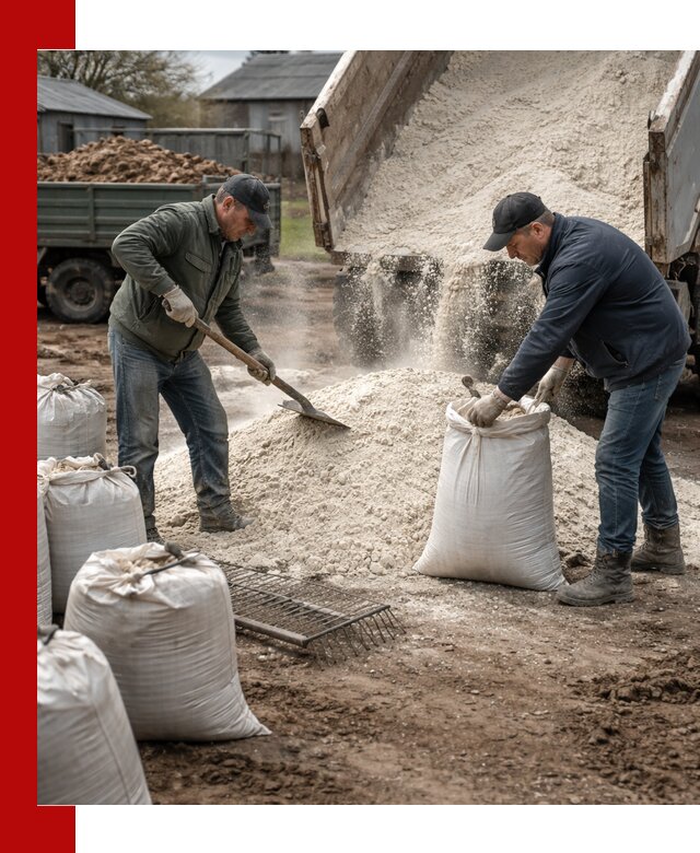 Доставка извести пушонки в октябрьском оптом и мелким оптом