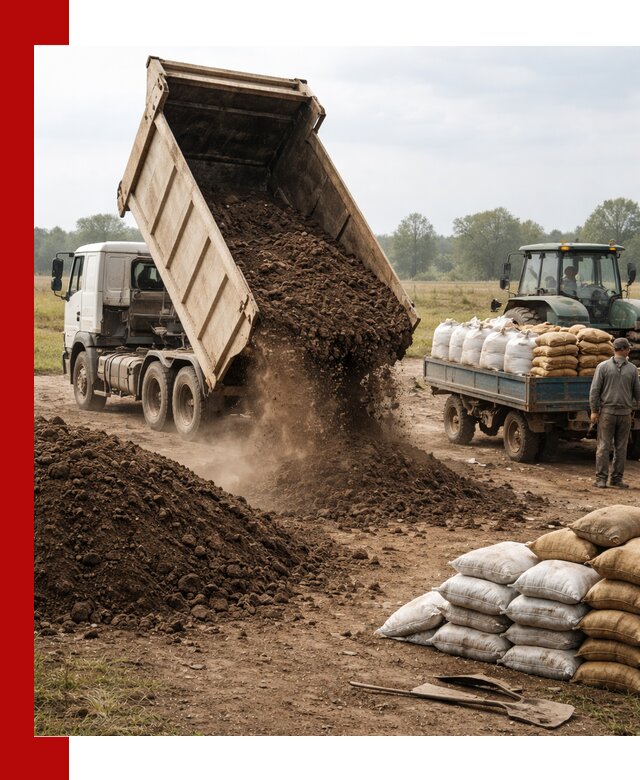 Доставка грунта и удобрений оптом в октябрьском для сельхоз и строительства