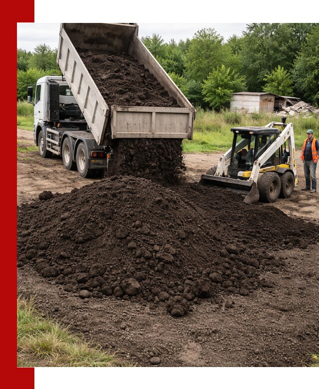 Поставка плодородной земли с доставкой самосвалом в октябрьском