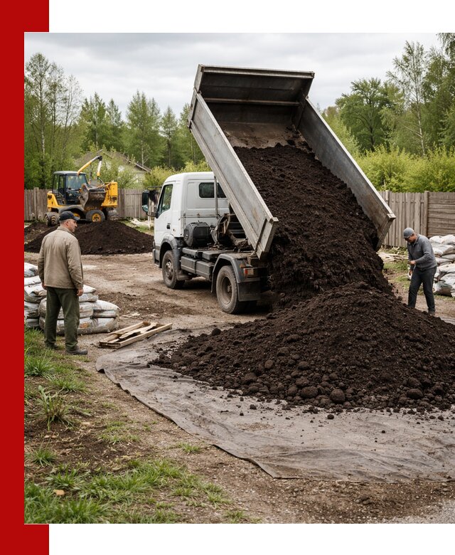 Доставка качественного почвогрунта в октябрьском оптом и в розницу
