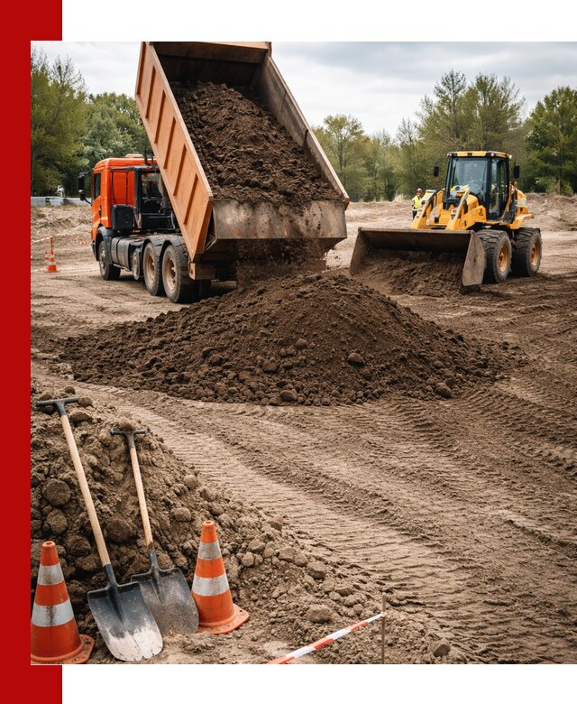 Поставка и доставка планировочного грунта в октябрьском