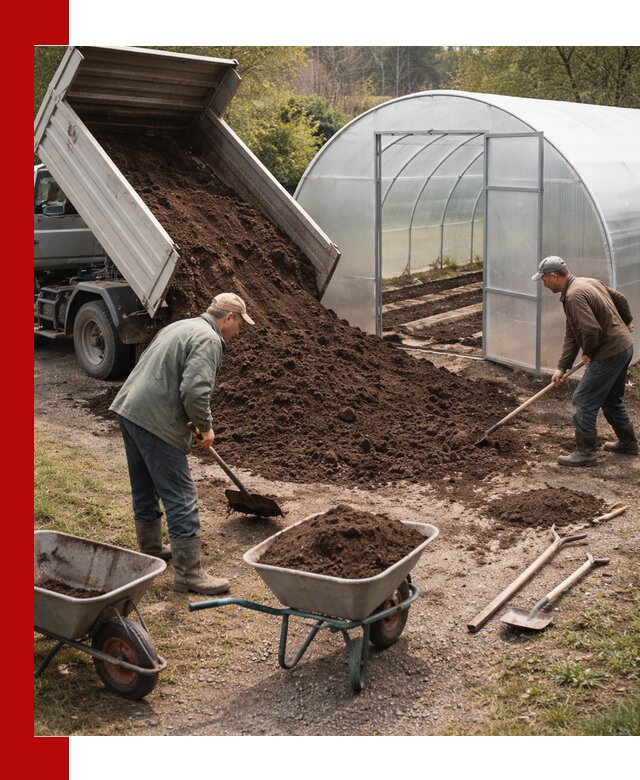 Грунт для теплицы с доставкой в октябрьском — плодородный субстрат под растения