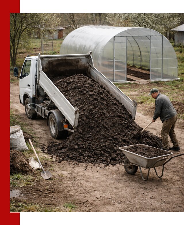 Чернозем для теплицы с доставкой в октябрьском