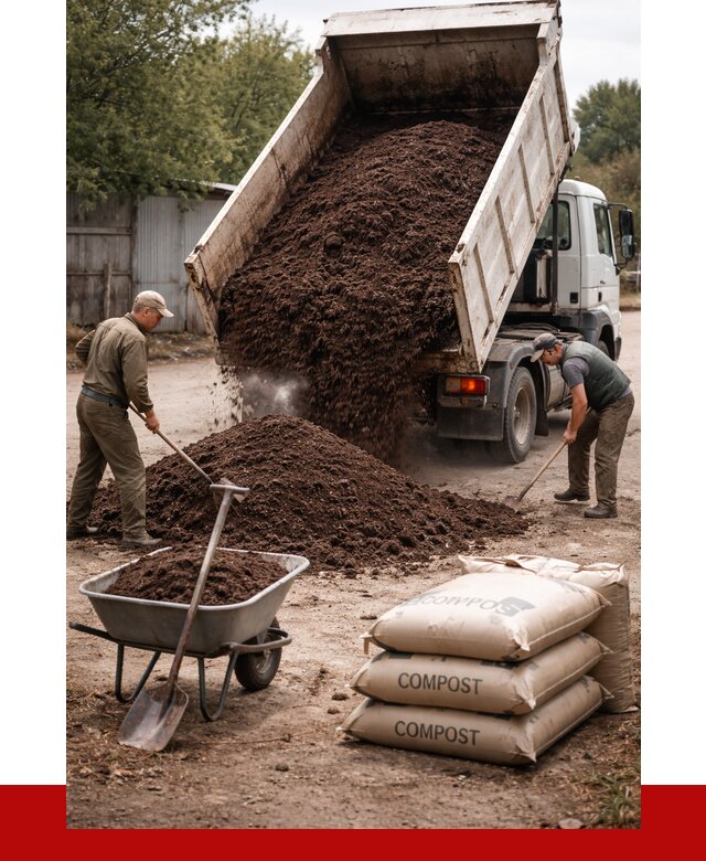Купить компост в октябрьском от 4350 р. за куб с доставкой | ПРОНЕРУДКтб