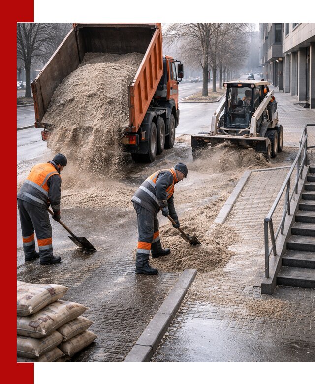 Поставка противогололедных материалов в октябрьском