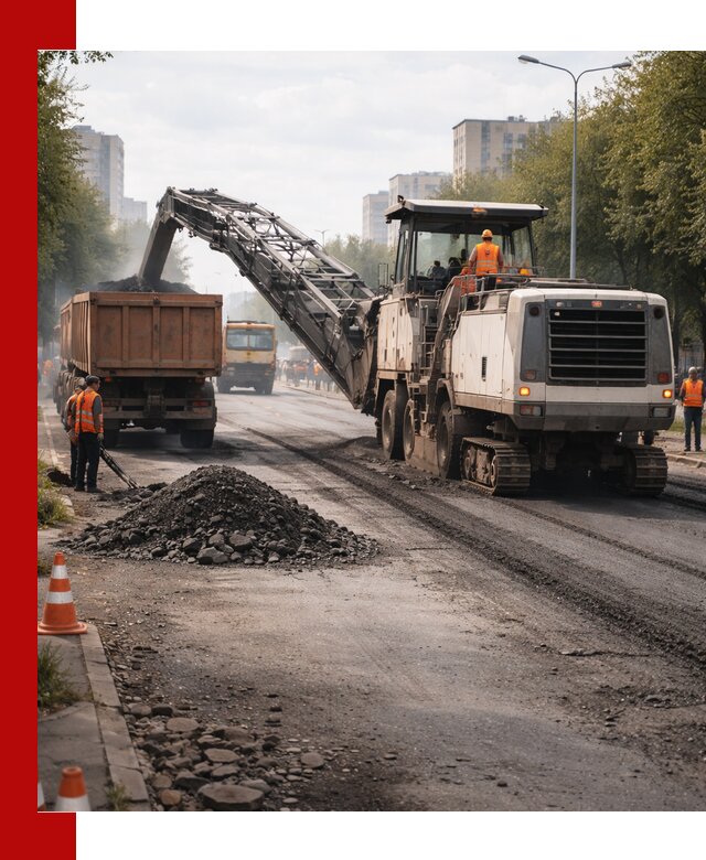 Фрезерованный асфальт в октябрьском — удаление и вывоз старого покрытия