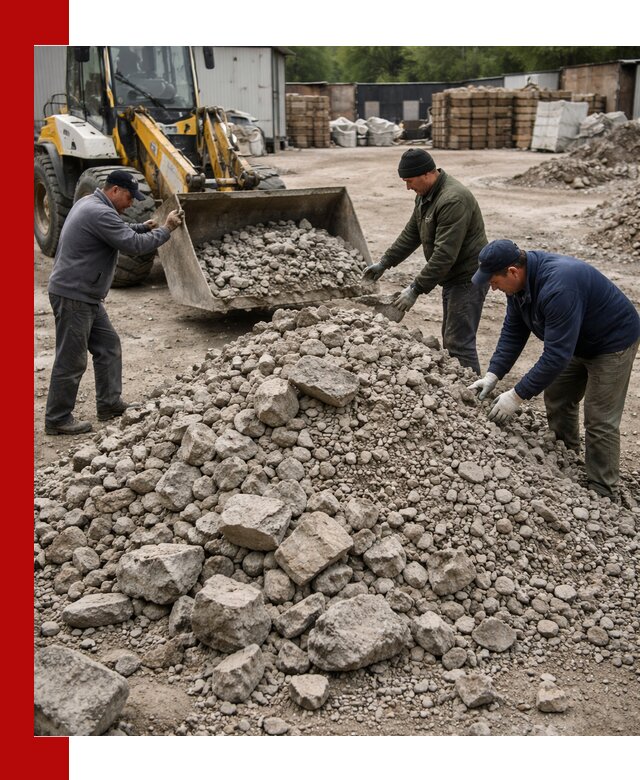 Демонтаж и вывоз бой бетона в октябрьском