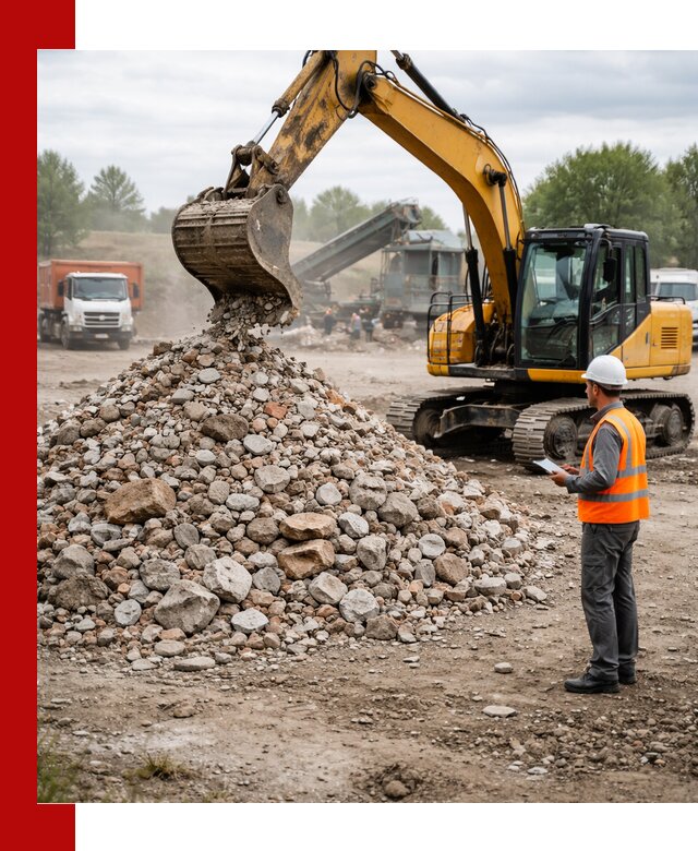 Доставка и вывоз строительного боя в октябрьском