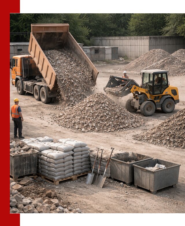 Вторичные материалы для отсыпки в октябрьском — поставка и доставка