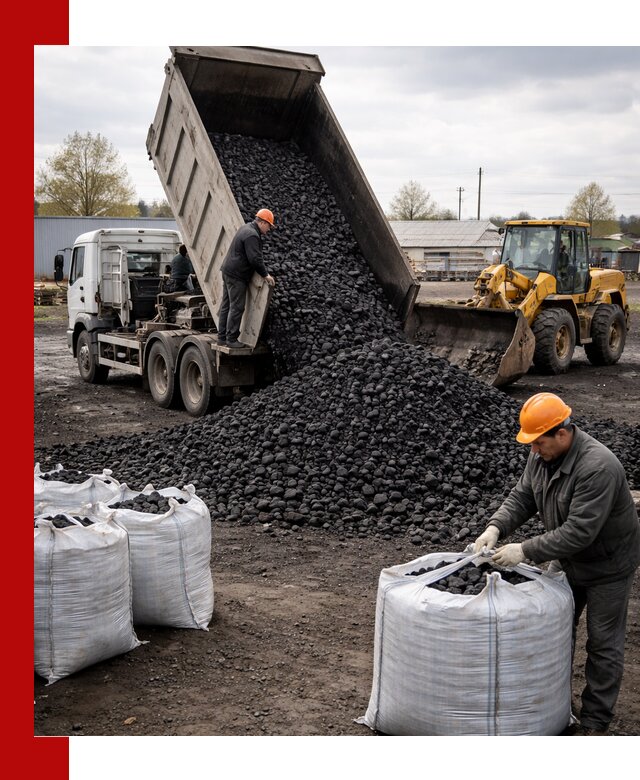 Доставка каменного угля в октябрьском оптом и в розницу