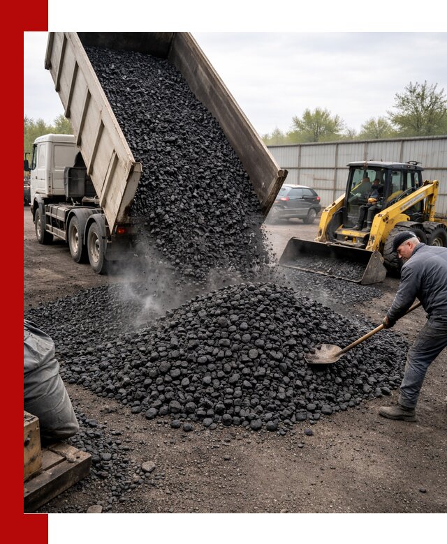 Доставка угля орех в октябрьском оптом и в розницу