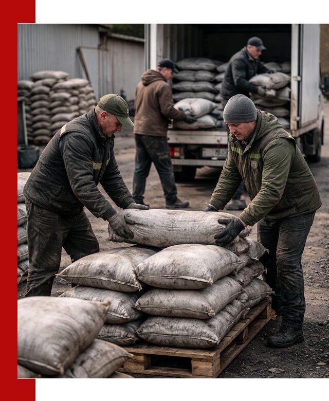 Доставка угля в мешках по выгодным ценам в октябрьском