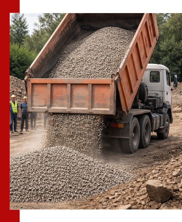 Доставка сыпучих материалов самосвалом в октябрьском быстро и надежно