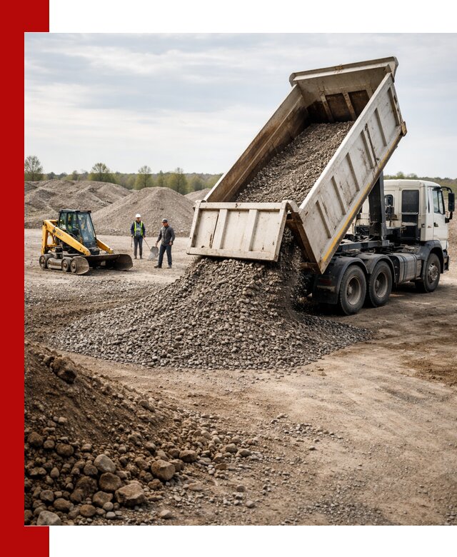 Доставка самосвалом 25 м³ в октябрьском быстро и надежно