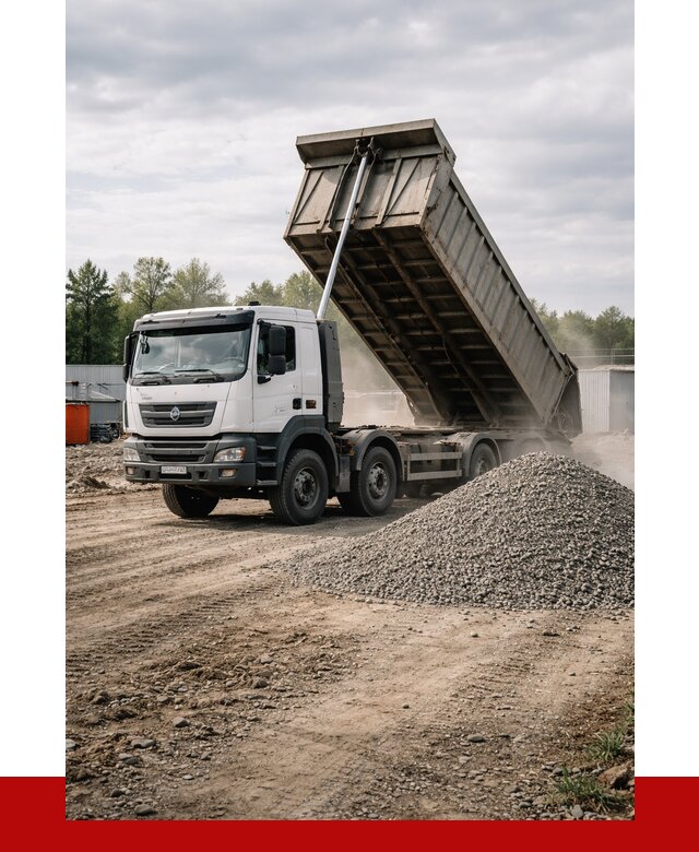 Доставка самосвалом 40 кубов в октябрьском от 9321 р. | ПРОНЕРУДКтб