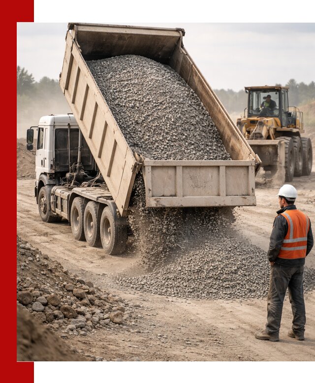 Доставка самосвалом 40 кубов цемента и сыпучих в октябрьском