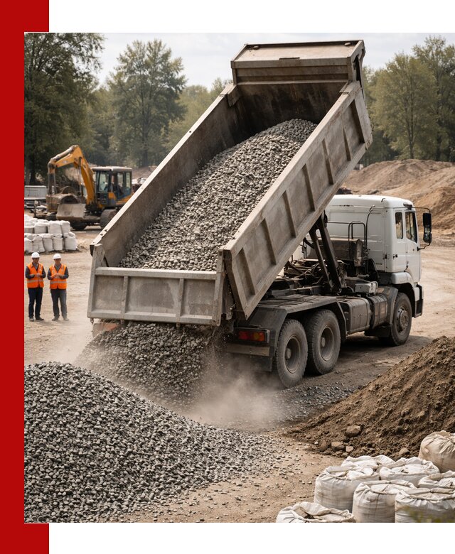 Аренда самосвала в октябрьском для доставки сыпучих и нерудных материалов